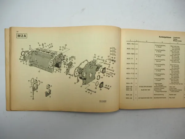 Deutz D5506 Traktor Ersatzteilliste Ersatzteilkatalog Spare Parts List 1971