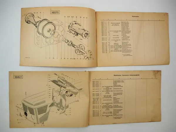 Deutz D6006 Schlepper Duo-Zapfwelle TW55.1 Ersatzteilliste Ergänzung 1968/69