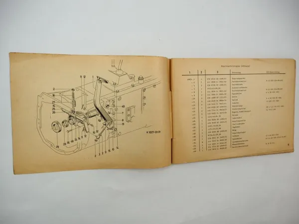 Deutz D8006 D10006 Schlepper Ergänzung zur Ersatzteilliste 1970
