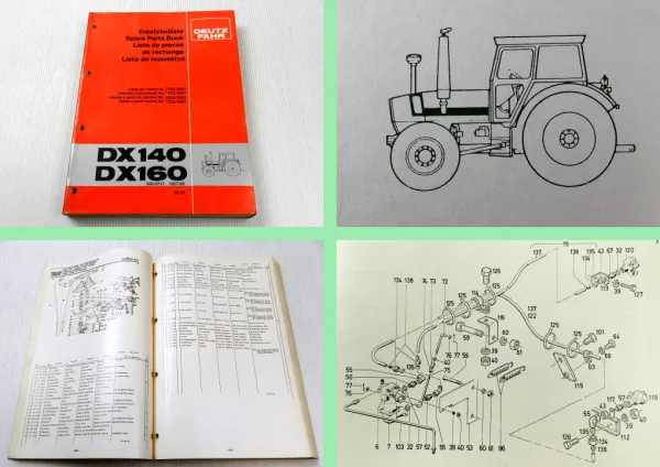 Deutz DX 140 DX 160 Traktor Ersatzteilliste 1981 Original Ersatzteilkatalog