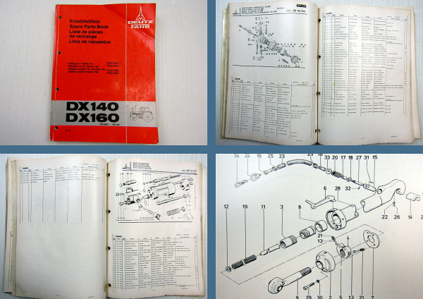 Deutz DX 140 DX 160 Traktor Ersatzteilliste Original Spare Parts 05/1978