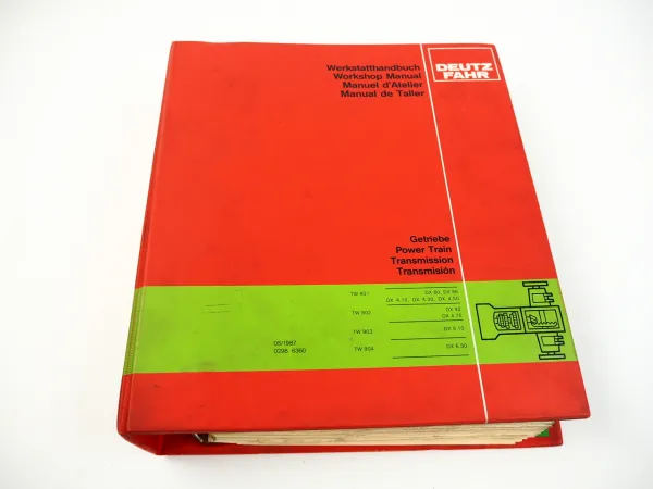 Deutz DX 4.10 - 6.30 Getriebe TW 901 902 903 904 Werkstatthandbuch Repair Manual #1