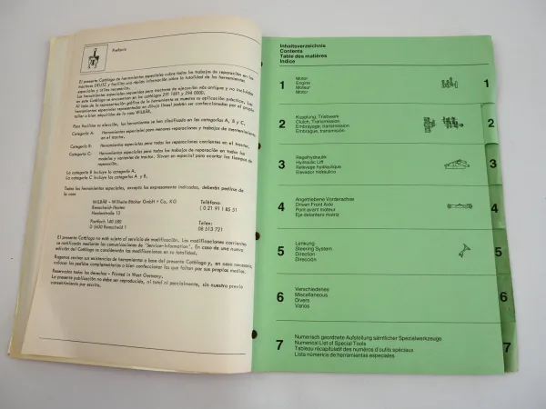Deutz DX / Intrac, 06 er Reihe / 07 er Reihe Spezialwerkzeug Katalog 02/1982