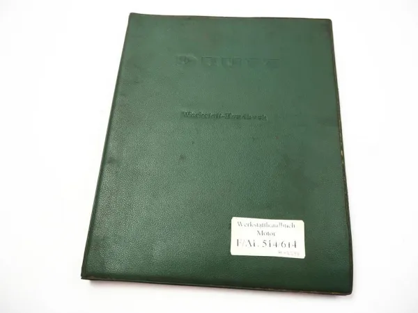 Deutz F/AL 1 bis 12 Zyl. 514 614 Motor Werkstatthandbuch 1957 Reparaturanleitung