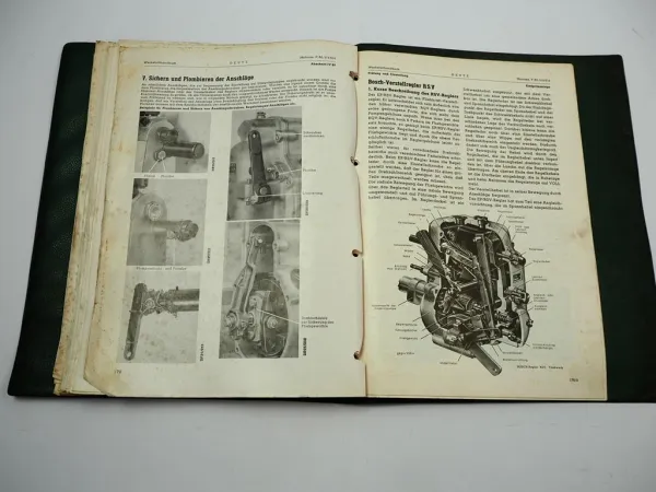 Deutz F/AL 1 bis 12 Zyl. 514 614 Motor Werkstatthandbuch 1957 Reparaturanleitung