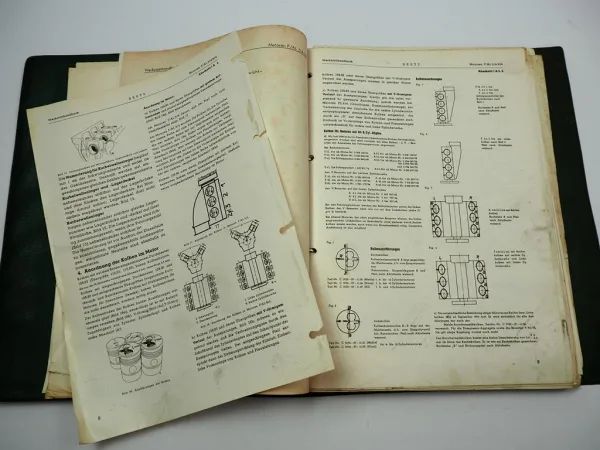Deutz F/AL 1 bis 12 Zyl. 514 614 Motor Werkstatthandbuch 1957 Reparaturanleitung