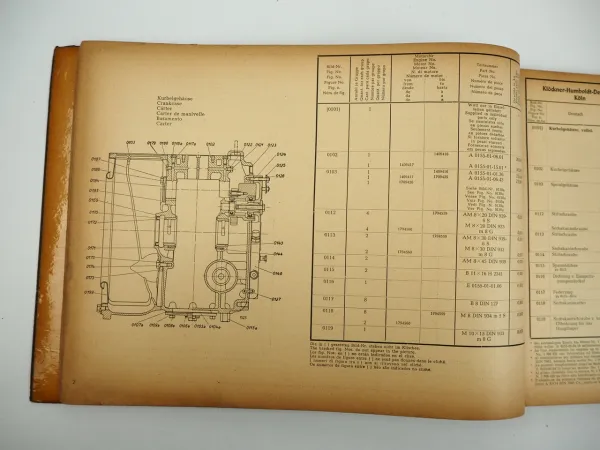 Deutz F1L 612 Bauernschlepper Ersatzteilliste Ersatzteilkatalog 1956