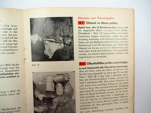 Deutz F1L F2L 812 Motor Betriebsanleitung Bedienung Wartung Pflege 1963