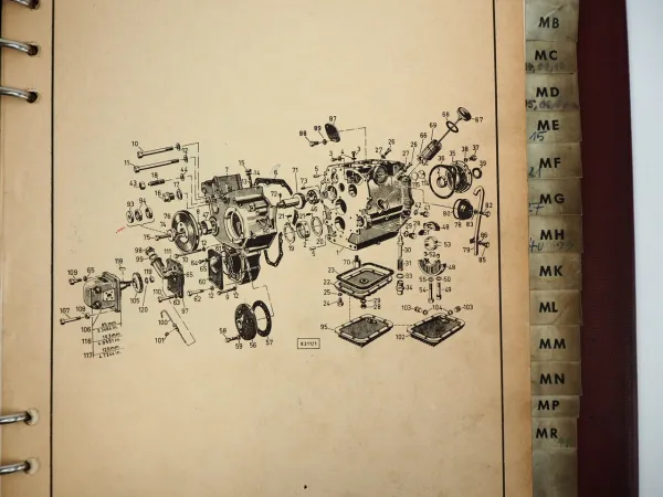 Deutz F2L 310 Dieselmotor Ersatzteilliste Teilenummernliste 1963/65