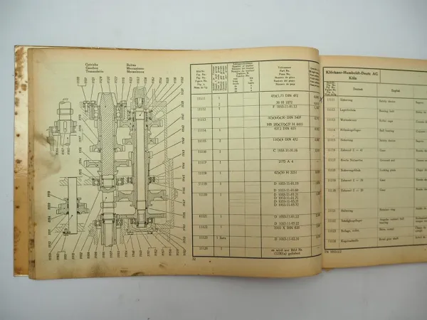 Deutz F2L 514/54 Schlepper 30 PS Ersatzteilkatalog Zusatz 1956/58 TN1053-5/2