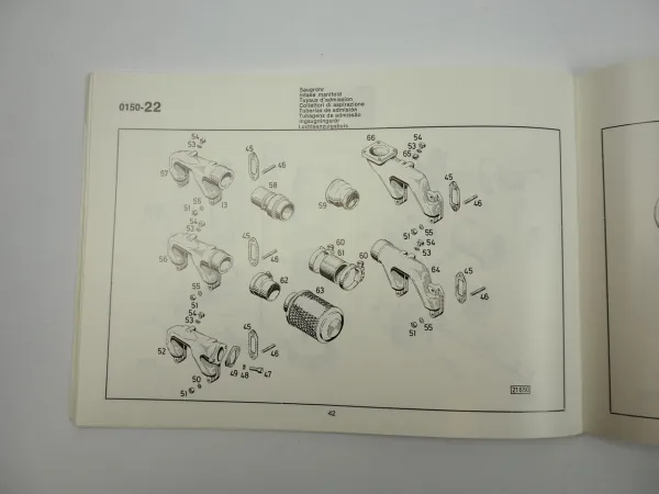 Deutz F2L 912 F2L 912W Motor Bildkatalog Ersatzteilliste Ersatzteilkatalog 1975