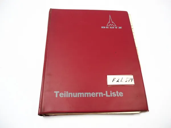 Deutz F2L A2L 514 Motor Teilenummernliste Ersatzteilliste 1973/74 TN0153-32