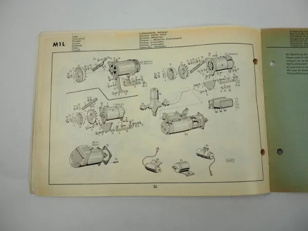Deutz F3L 514 Ersatzteilliste Spare Parts Catalogue 1968 Motor mit 3 Zylinder