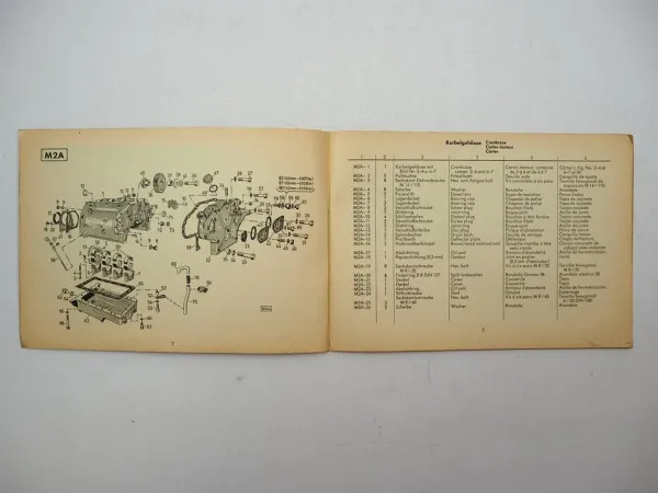 Deutz F3L 812 Motor Ersatzteilliste Parts List Pieces de rechange