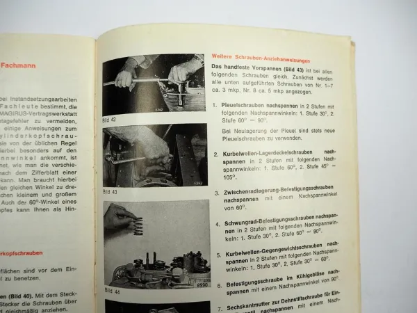 Deutz F3L F4L F6L 911 912 Motor Bedienungsanleitung Betriebsanleitung 11.1968