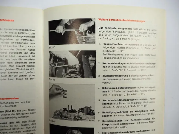 Deutz F3L F4L F6L 911 912 Motor Bedienungsanleitung Betriebsanleitung ca. 1970