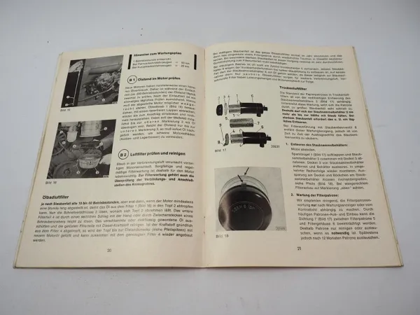 Deutz F3L F4L F6L 912/W Motor Bedienungsanleitung Betriebsanleitung 1977