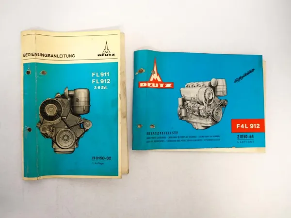 Deutz F4L 912 Dieselmotor Bedienungsanleitung Eratzteilliste 1969