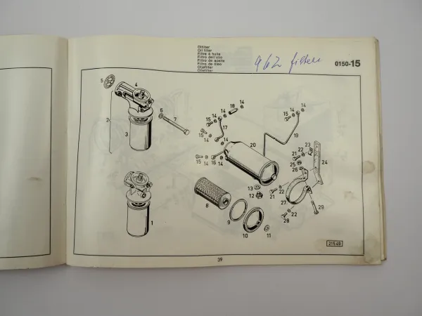Deutz F6L 912 Motor Ersatzteilliste Ersatzteilkatalog Bildkatalog 1974