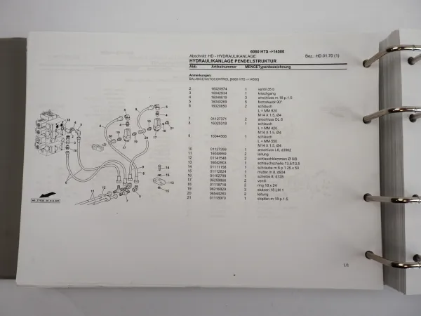Deutz Fahr 6060 HTS Mähdrescher Ersatzteilliste Ersatzteilkatalog 2011