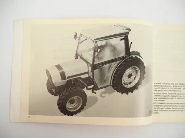 Deutz Fahr DX 3.10 3.30 3.50 3.70 V Betriebsanleitung Bedienungsanleitung 1987