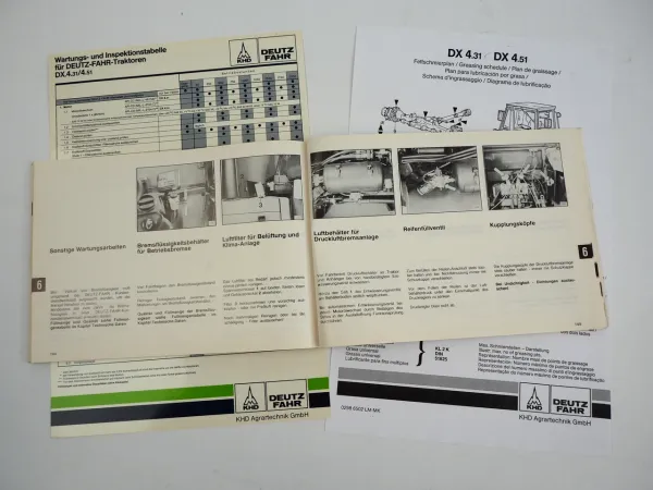 Deutz Fahr DX4.31 DX4.51 Bedienungsanleitung Betriebsanleitung 1989