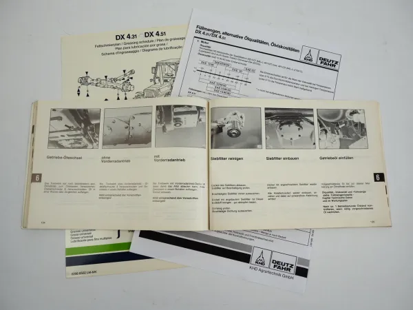 Deutz Fahr DX4.31 DX4.51 Bedienungsanleitung Betriebsanleitung 1989