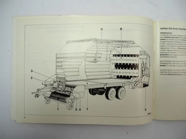 Deutz Fahr F550 F570 Flachsilo Erntewagen Betriebsanleitung 1984