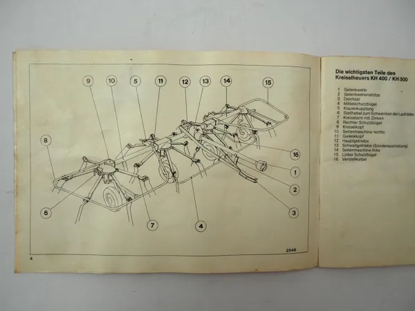 Deutz Fahr KH 400 500 DN Kreiselheuer Betriebsanleitung 1981