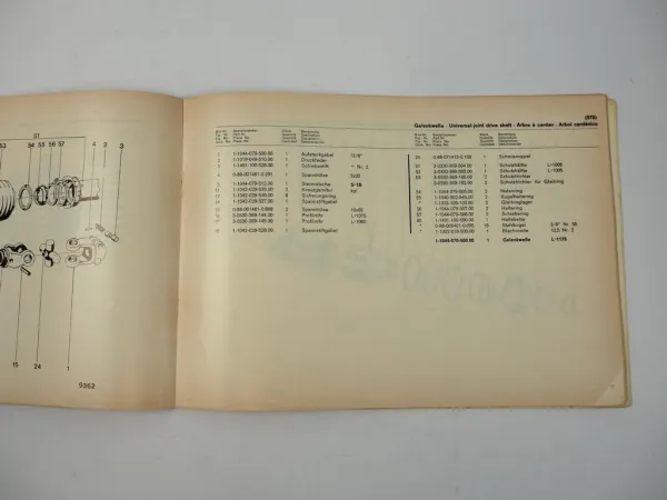 Deutz Fahr KH22 KH22DN Kreiselheuer Ersatzteilliste Spare Parts List 1977