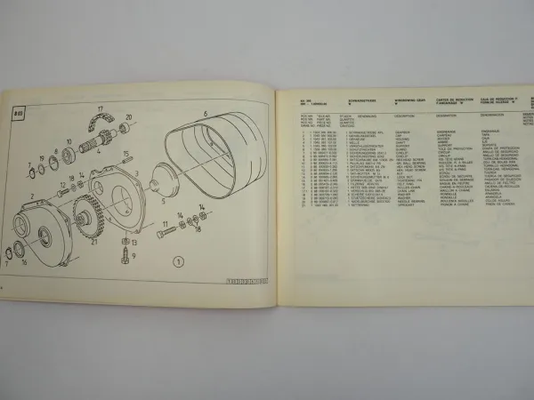 Deutz Fahr KH360 D DN Kreiselheuer Ersatzteilliste Spare Parts List 1984