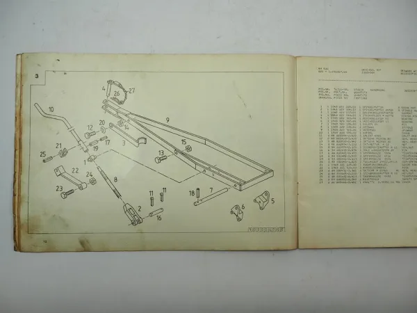 Deutz Fahr KH500 DN Kreiselheuer Ersatzteilliste Spare Parts List 1981
