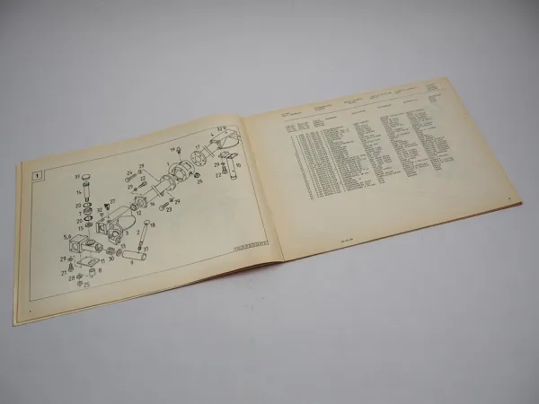 Deutz Fahr KH500 KH500DN Kreiselheuer Ersatzteilliste Spare Parts 1980