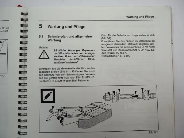 Deutz Fahr KM22 KM24 Kreiselmäher Betriebsanleitung Montageanleitung 1995