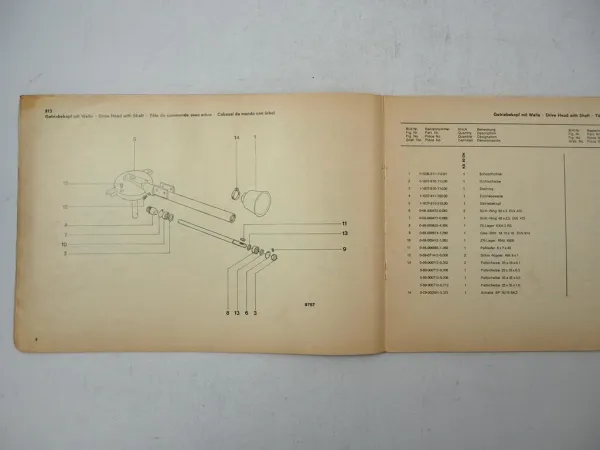 Deutz Fahr KS 60 80 D D-I DN Kreiselschwader Ersatzteilliste Parts List 1977