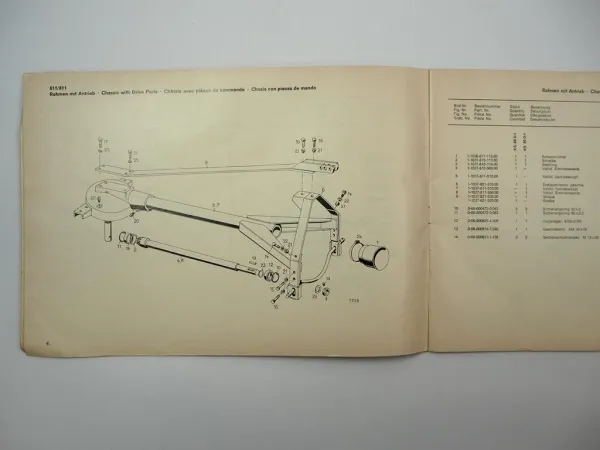 Deutz Fahr KS 60 80 D D-I DN Kreiselschwader Ersatzteilliste Parts List 1977