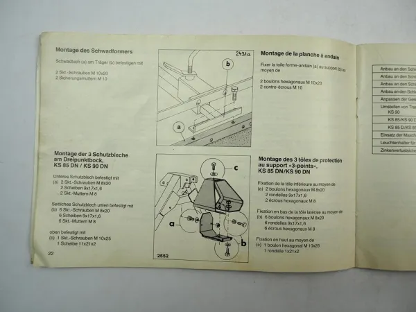 Deutz Fahr KS 85 90 D DN Kreiselschwader Betriebsanleitung Bedienung 1981