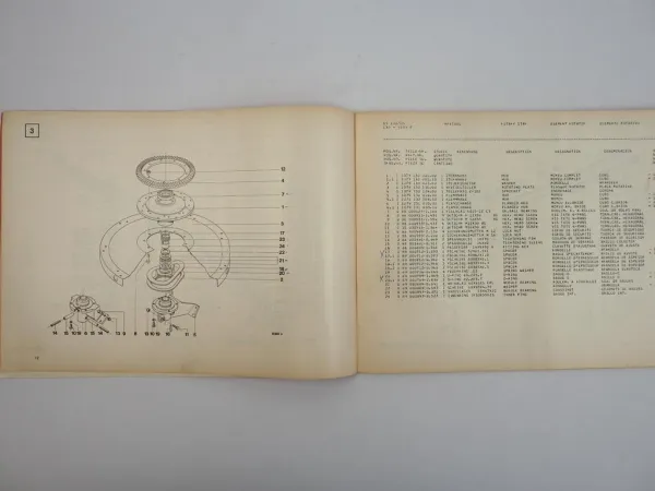 Deutz Fahr KS100 KS100DN Kreiselschwader Ersatzteilliste Spare Parts List 1981