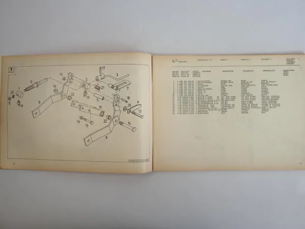Deutz Fahr KS200 Kreiselschwader Ersatzteilliste Spare Parts List 1980