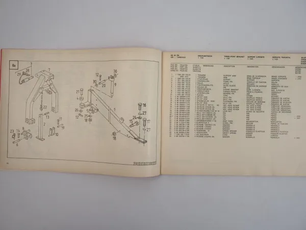 Deutz Fahr KS90 KS90DN Kreiselschwader Ersatzteilliste Spare Parts List 1983