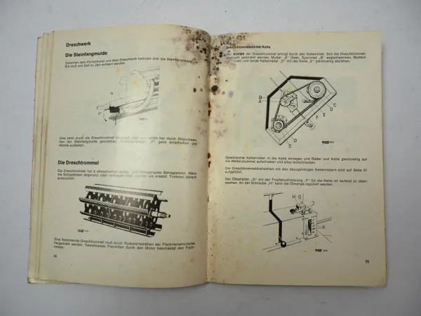 Deutz Fahr M 1102 1202 Mähdrescher Betriebsanleitung Bedienungsanleitung 1981