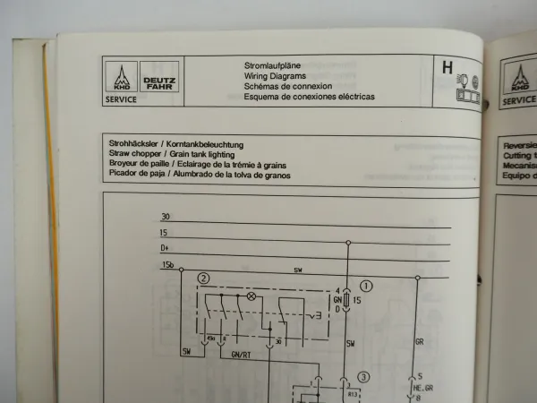 Deutz Fahr M 34.80 - 35. Topliner 4060 - 4080 Schaltplan Elektrik Wiring Diagram