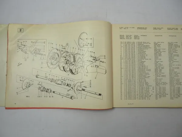 Deutz Fahr M 900 922 1002 Mähdrescher Ersatzteilliste Spare Parts List 1979