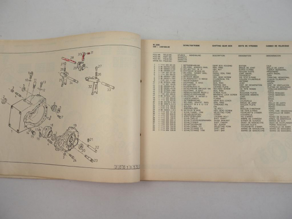 Deutz Fahr M2385 Mähdrescher Ersatzteilliste Spare Parts List 1983