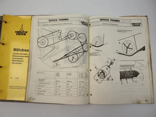 Deutz Fahr M66 88 1000 - 1600 Mähdrescher Reparaturanleitung Werkstatthandbuch