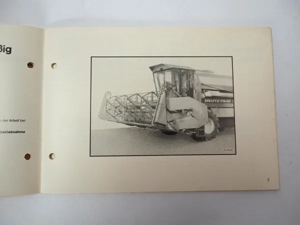 Deutz Fahr RVM-H RSM-H Raps Mähwerk Betriebsanleitung Montage 1983