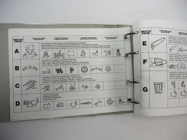 Deutz Fahr Topliner 4075 4080 4090 Mähdrescher Ersatzteilliste Parts List 2002