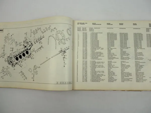 Deutz Fahr Topliner 4080 4090 Mähdrescher Ersatzteilliste Spare Parts List 1996