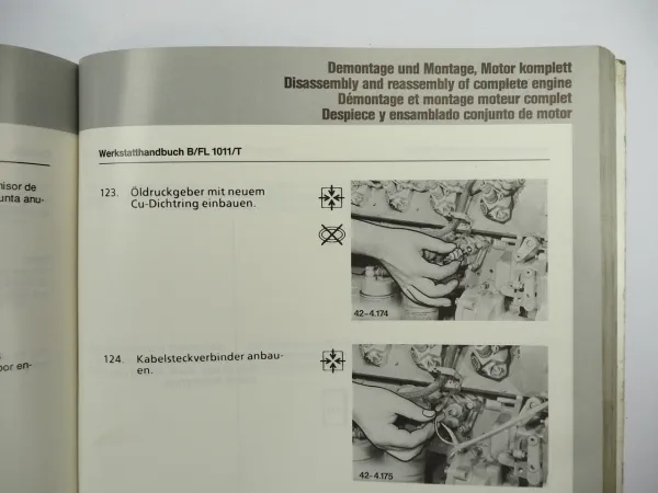 Deutz FL BFL 1011 T Motor Werkstatthandbuch Workshop Manual Reparaturanleitung