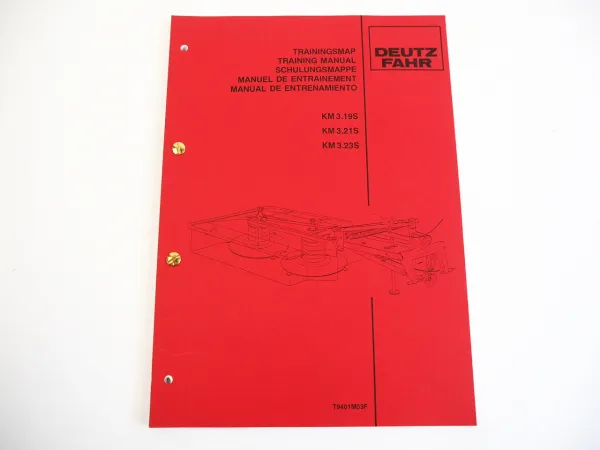 Deutz KM 3.19 3.21 3.23 S Trommelmäher Reparaturhandbuch Schulungsmappe 1993